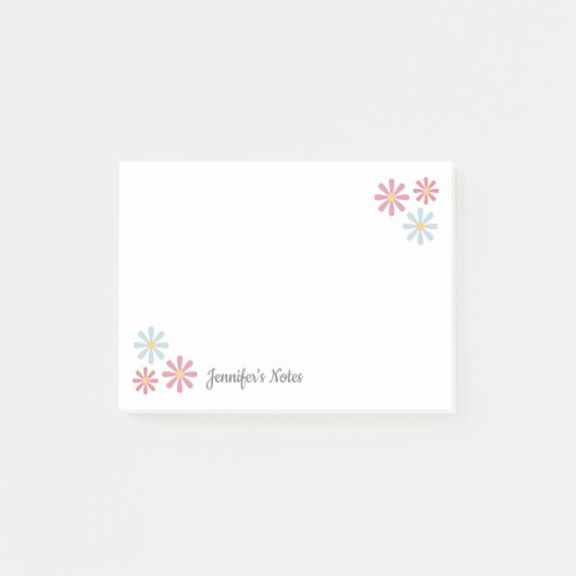 Pastel Flowers Post-it® Notes (Voorkant)