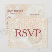 Pastel Flowers RSVP Uitnodiging Briefkaart (Voorkant / Achterkant)