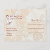 Pastel Flowers RSVP Uitnodiging Briefkaart (Achterkant)