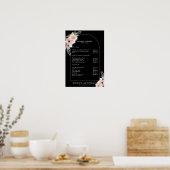 Pastel Flowers Salon Prijslijst Poster (Keuken)