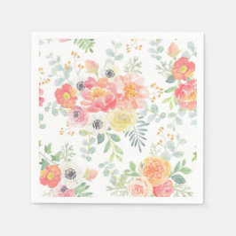 Pastel Flowers Servetten