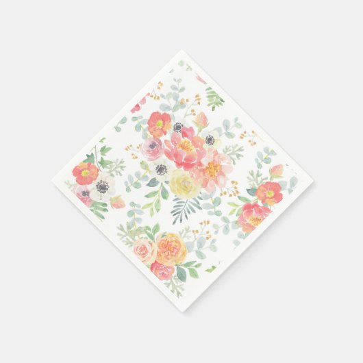Pastel Flowers Servetten (Hoek)