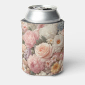 Pastel Flowers Shabby Chic Roos Bloemen Blikjeskoeler (Blikje Achterkant)