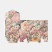 Pastel Flowers Shabby Chic Roos Bloemen Bruiloft Bedankdoosjes (Uitgevouwen)