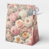 Pastel Flowers Shabby Chic Roos Bloemen Bruiloft Bedankdoosjes (Achterkant)