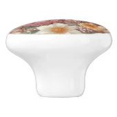 Pastel Flowers Shabby Chic Roos Bloemmotief Keramische Knop (Zijkant)