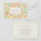 Pastel Flowers Visitekaartje met Gold Effect (Voorkant / Achterkant)