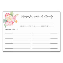 Pastel Flowers Vrijgezellenfeest Recept Kaarten