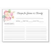 Pastel Flowers Vrijgezellenfeest Recept Kaarten (Voorkant)