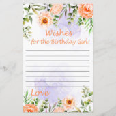 Pastel Flowers wenst het verjaardagsmeisje (Voorkant)