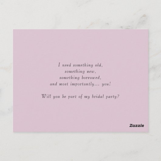 Pastel Flowers word Mijn Bloemenmeisje Kaart (Achterkant)