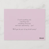 Pastel Flowers word mijn JR Bridesmaid Kaart (Achterkant)