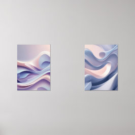 Pastel Flowing Layers – Abstracte kunst voor Calm  Muurkunst Sets