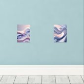 Pastel Flowing Layers – Abstracte kunst voor Calm  Muurkunst Sets (Houten vloer)