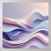Pastel Flowing Layers – Abstracte kunst voor Calm  Poster (Voorkant)