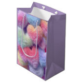 Pastel Fluffy Hearts Gift Bag Medium Cadeauzakje (Voorkant Gekanteld)