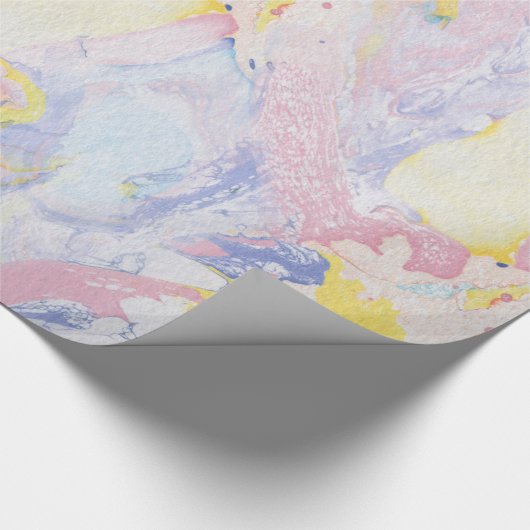 Pastel Fluid Colors Marble Swirls Cadeaupapier (Hoek)