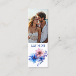 Pastel fluistert Meadow Bladwijzer Bewaar de datum Contactkaartje