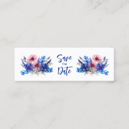 Pastel fluistert Meadow Bladwijzer Bewaar de datum Contactkaartje