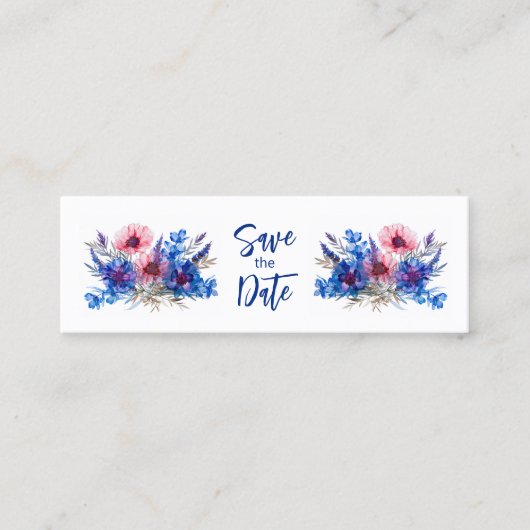 Pastel fluistert Meadow Bladwijzer Bewaar de datum Contactkaartje (Voorkant)