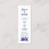 Pastel fluistert Meadow Bladwijzer Bewaar de datum Contactkaartje (Achterkant)