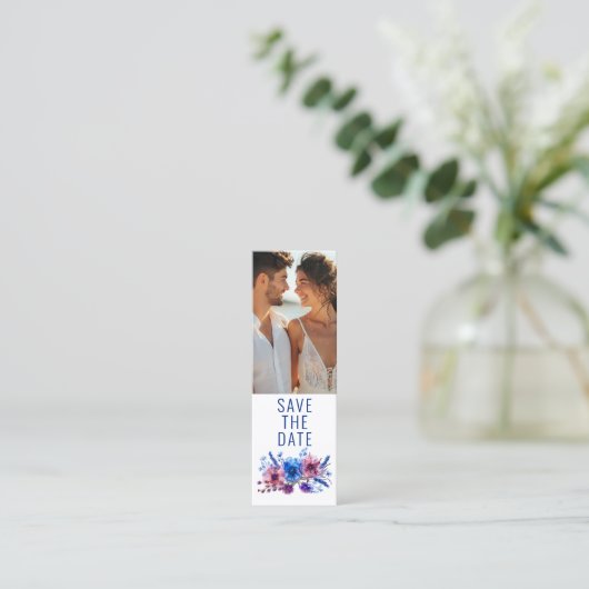 Pastel fluistert Meadow Bladwijzer Bewaar de datum Contactkaartje (Staand voorkant)