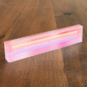 Pastel Folie | Luxe Professioneel Modern Naambordje (Zijkant)