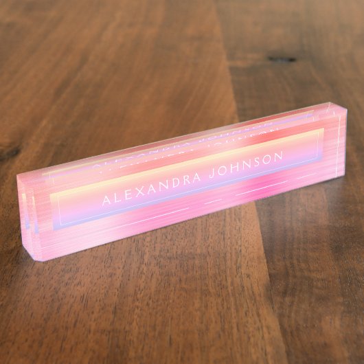 Pastel Folie | Luxe Professioneel Modern Naambordje (Zijkant)
