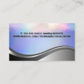 Pastel Folie Textuur | Metaal | QR Code Visitekaartje (Achterkant)