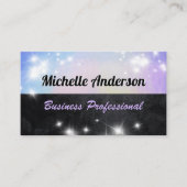 Pastel-Folie | Zwarte textuur | Sparkle Visitekaartje (Voorkant)