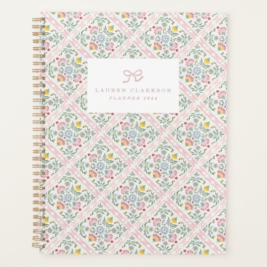 Pastel Folk Bloemendecor Planner Hoes Patroon (Voorkant)
