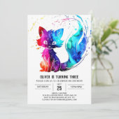 Pastel Forest Fox digitale jongen verjaardag Kaart (Staand voorkant)