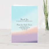 Pastel foto begrafenis overlijdensbericht gevouwen programma (Achterkant)