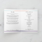 Pastel foto begrafenis overlijdensbericht gevouwen programma (Binnen)