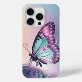 Pastel Fractal Butterfly Art iPhone 15 Pro Case