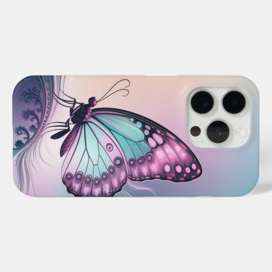 Pastel Fractal Butterfly Art Case-Mate iPhone Case (Achterkant (horizontaal))