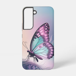 Pastel Fractal Butterfly Art Samsung Galaxy Hoesje
