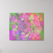 Pastel Fractal Flower Garden Canvas Afdruk (Voorkant)