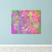 Pastel Fractal Flower Garden Canvas Afdruk (Insitu (Houten vloer))
