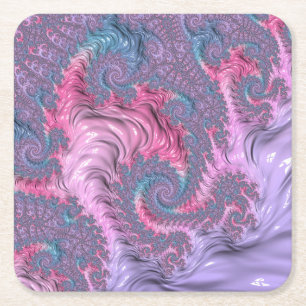 Pastel Fractal Kartonnen Onderzetters