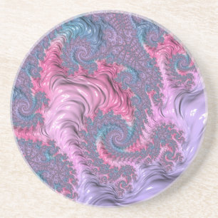 Pastel Fractal Zandsteen Onderzetter