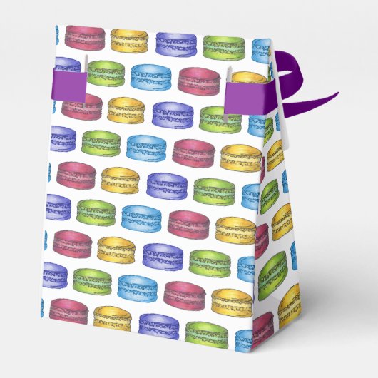 Pastel Frans Macaron Koekjes Gebak Bruidsshower Bedankdoosjes (Achterkant)