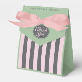 Pastel Frans Parijs thema Meisjes Verjaardag gunst Bedankdoosjes (Voorkant Zijde)