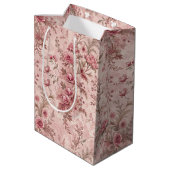 Pastel Frans Toile Medium Cadeauzakje (Achterkant Gekanteld)