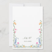 Pastel Franse Rozen Bloemige Trouw Kaart (Achterkant)