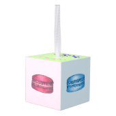 Pastel French Bakery Macaron Cookies Pastry Decoratie (Achter hoekig)