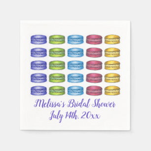 Pastel French Macaron Cookie Vrijgezellenfeest Servet