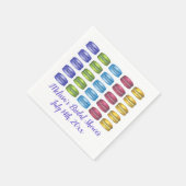 Pastel French Macaron Cookie Vrijgezellenfeest Servet (Hoek)