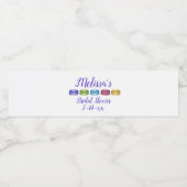 Pastel French Macaron Cookie Vrijgezellenfeest Waterfles Etiket (Enkel label)