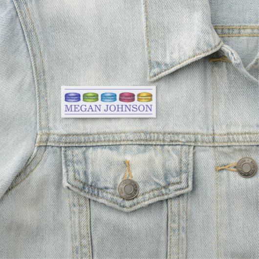 Pastel French Macaron Cookies Bakery Pastry Chef Naamplaatje (In situ)